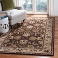 Handmade Heritage Exquisite Brown/ Ivory Wool Rug (5' x 8')