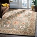 Handmade Mahal Sage/ Ivory Wool Rug (8' x 10')