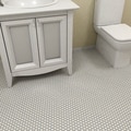 Somertile Victorian Hex Matte White Porcelain Mosaic Tiles (Pack of 10)