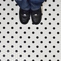 Somertile Victorian Hex Matte White With Black Dot Porcelain Mosaic Tiles (Pack of 10)