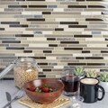 Somertile Reflections Piano Nassau Stone and Glass Mosaic Tiles (Pack of 5)