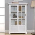 Altra White Sliding Glass Doors Bookcase