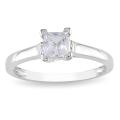 Miadora 10k Gold Created White Sapphire Solitaire Ring