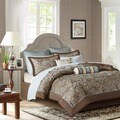 Madison Park Whitman Blue 12-piece Bed in a Bag with Sheet Set