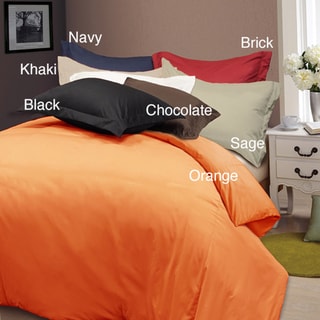 Solid Color Soft Microfiber Plain Woven 3-piece Duvet Cover Set