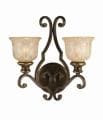 Bronze Umber Amber Glass Shade 2-light Wall Sconce
