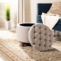 Safavieh Reims Light Grey Storage Ottoman