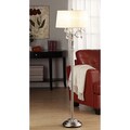 ETHAN HOME Silver Mist 1-light Crystal Chrome Floor Lamp