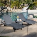 Christopher Knight Home Outdoor Brown Wicker 3-piece Adjustable Chaise Lounge Set