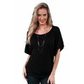24/7 Comfort Apparel Women's Banded Dolman Top