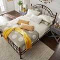 ETHAN HOME Newcastle Graceful Scroll Bronze Iron Queen-size Poster Bed