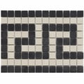 Somertile New York Greek Key Border Porcelain Mosaic Tiles (Pack of 5)