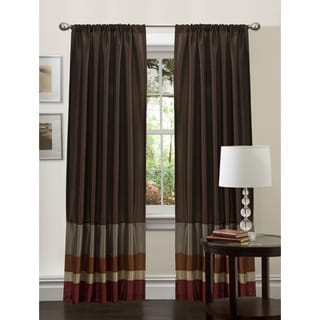 Lush Decor Red/ Gold 84-inch Iman Curtain Panel
