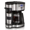 Hamilton Beach Two-way Brewer Single Serve and 12-cup Coffee Maker with Travel Mug