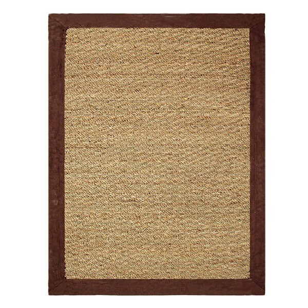 Handwoven Coastal Seagrass Chocolate Area Rug (3'4 x 5') Overstock