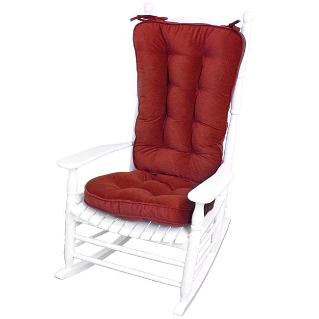 Scarlet Microfiber Reversible Rocking Chair Jumbosize Cushion Set