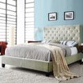 ETHAN HOME Sophie Taupe Velvet Tufted King-size Bed