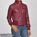 Knoles & Carter Women's Veronica Bomber Leather Jacket