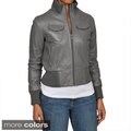 Knoles & Carter Women's 'Veronica' Leather Bomber Jacket
