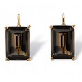 Angelina D'Andrea 14k Yellow Goldplated Smokey Quartz Earrings