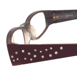 Urban Eyes Women's Crystal Burgundy Reading Glasse