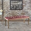Christopher Knight Home Tufted Black Velvet Bench