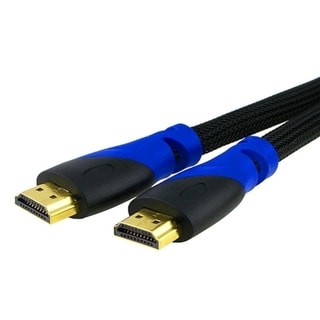 10-foot Fully HDCP Compliant Black and Blue High Speed HDMI M/M Cable