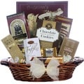 Chocolate Delights: Chocolate Oval Dark-cherry Willow Gift Basket