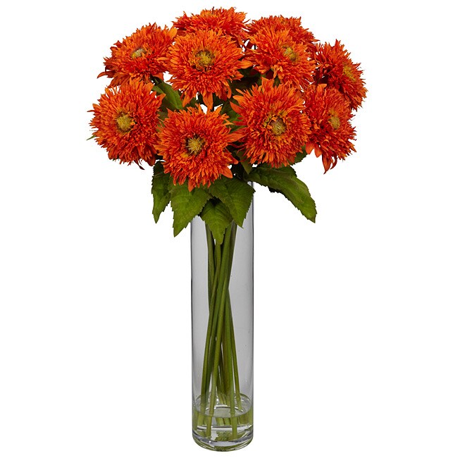 sunflower with cylinder silk flower arrangement sunflower with cylinder silk flower arrangement