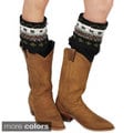 Hand-knit Women's Colorful Boot Slips (Nepal)