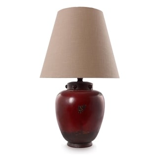 Handcrafted Ceramic 'Vase of Light' Table Lamp (Mexico)