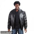 United Face Men's Premium Baseball Leather Bomber Jacket