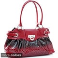 La Vani Shiny Snakeskin-pattern Faux Leather Fashion Shoulder Bag