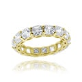 Icz Stonez Sterling Silver Asscher-cut Cubic Zirconia Eternity Ring (9.24ct TGW)