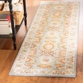 Handmade Kerman Navy Gold Wool Rug (2'3 x 12')