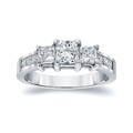 14k Gold 1 1/2ct TDW Princess Diamond Engagement Ring (I-J, I1-I2)