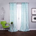 Zarya Grommet Flocked Curtain Panel 96 in