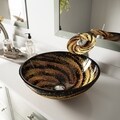 VIGO Northern Lights Glass Vessel Bathroom Sink