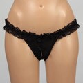 Hustler Women's Crotchless Lace Thongs (Set of 2)
