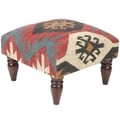 Handmade Kilim Footstool (India)