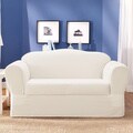 Sure Fit Twill Supreme (2 Piece) Loveseat Slipcover
