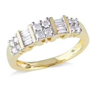 Miadora 14k Yellow Gold 1/2ct TDW Diamond Ring
