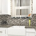 SomerTile Reflections Subway Tundra Glass/Stone Mosaic Tile (Pack of 10)