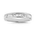14k White Gold 3/4ct TDW Princess-cut Diamond Wedding Band