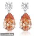Collette Z Sterling Silver Colored and Clear CZ Charles Winston-inspired Earrings