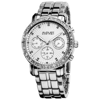 August Steiner Women's Swiss Quartz Multifunction Crystal Watch