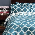 Lyon 300-thread Count Cotton Percale Patterned 3-piece Duvet Cover Set