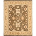 Hand-made Farahan Brown/ Taupe Hand-spun Wool Rug (4' x 6')