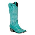 Lane Boots Women's 'Ashlee Lace' Turquoise Leather Cowboy Boots