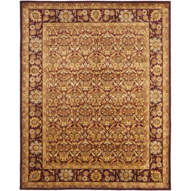 Safavieh Handmade Heritage Wine Red Wool Rug (7'6 x 9'6) Overstock